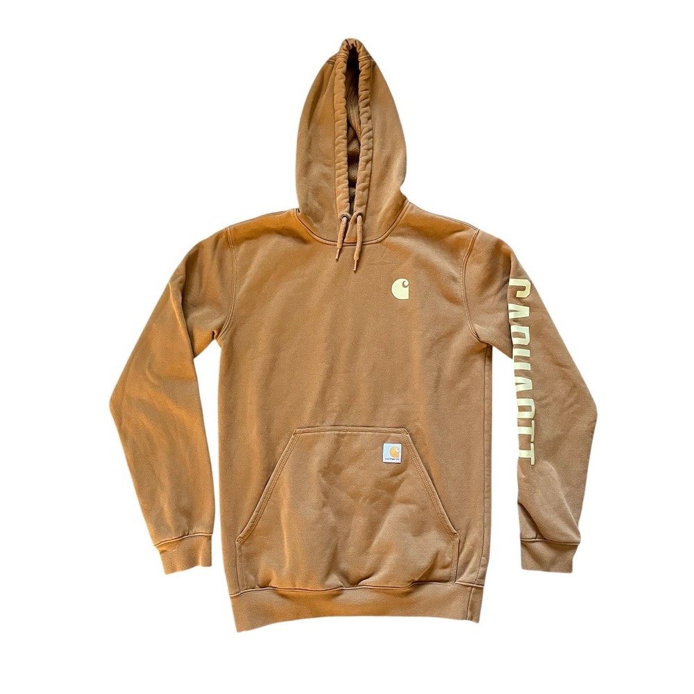 Carhartt Mens Small Rain Defender Loose Fit Midweight Hooded Sweatshirt‎